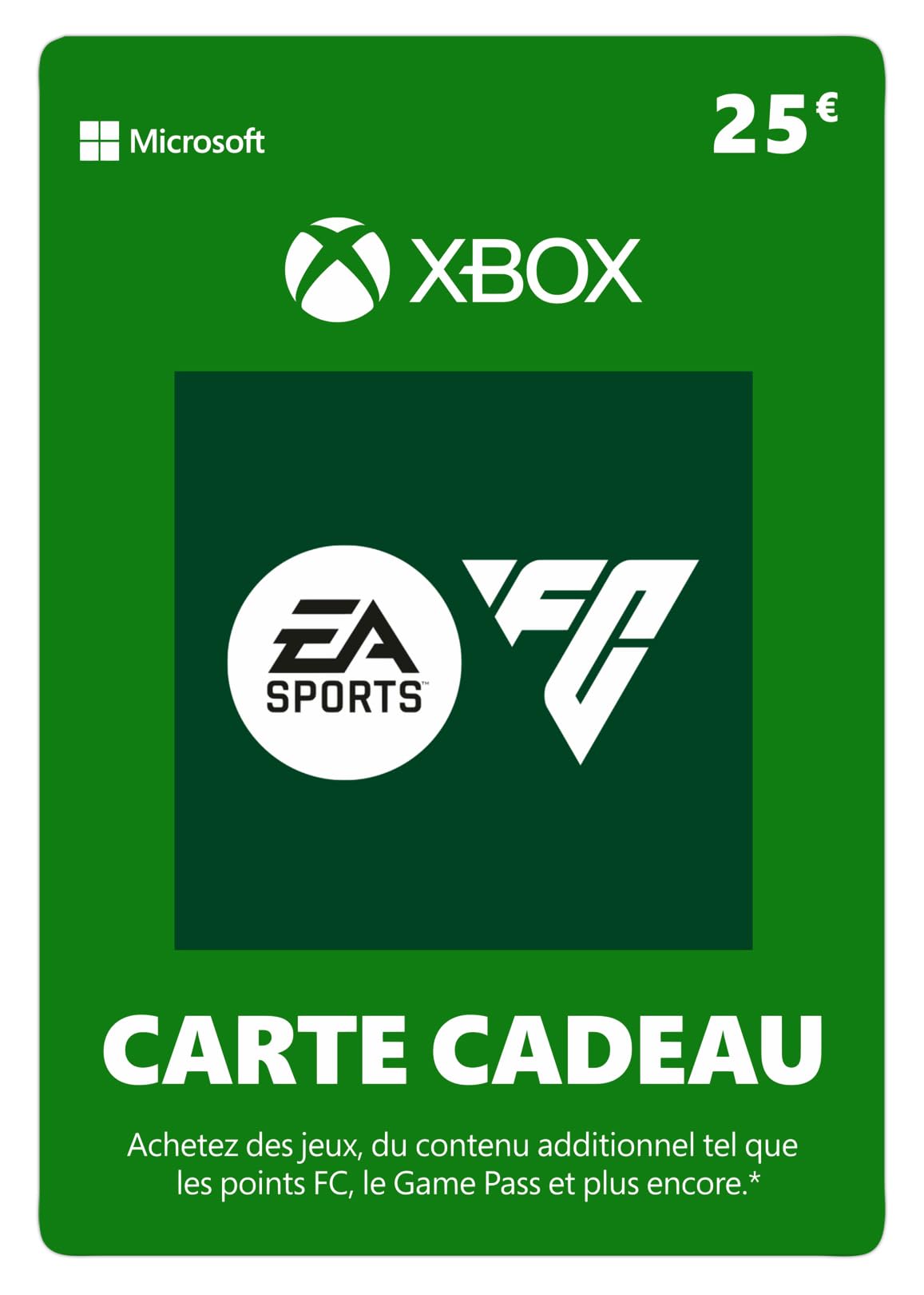 Carte Cadeau Xbox 25 EUR EA Sports FC 25 - Code Digital