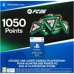 Carte Cadeau PlayStation 10€ - 1050 Points FC 25 PS4/PS5