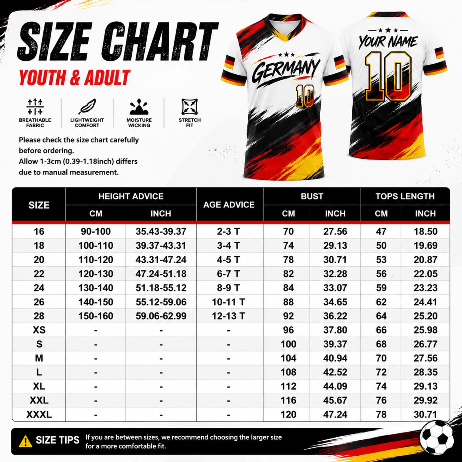 Maillot de Foot Personnalisé Coupe du Monde 2026 Homme Femme Enfant - Image 5