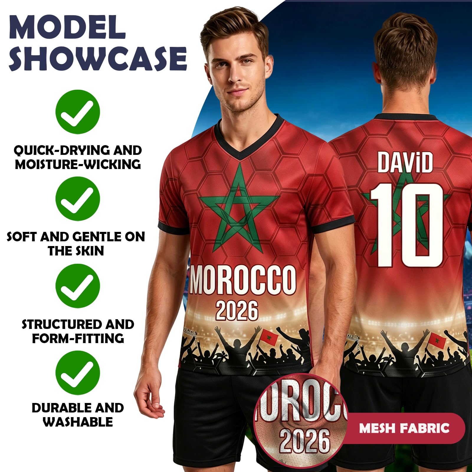 Maillot de Foot Personnalisé Coupe du Monde 2026 - Enfant et Adulte - Image 5