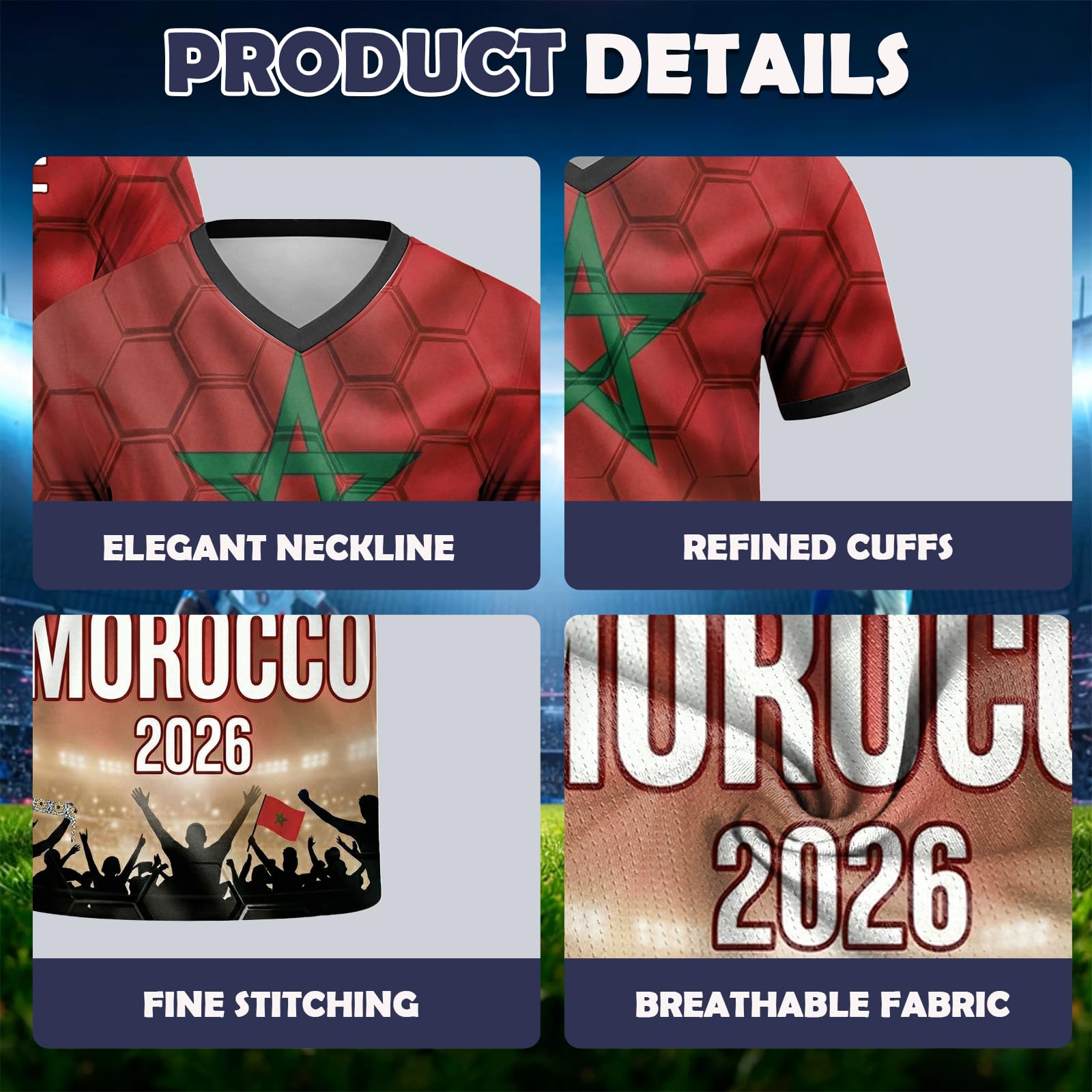 Maillot de Foot Personnalisé Coupe du Monde 2026 - Enfant et Adulte - Image 6