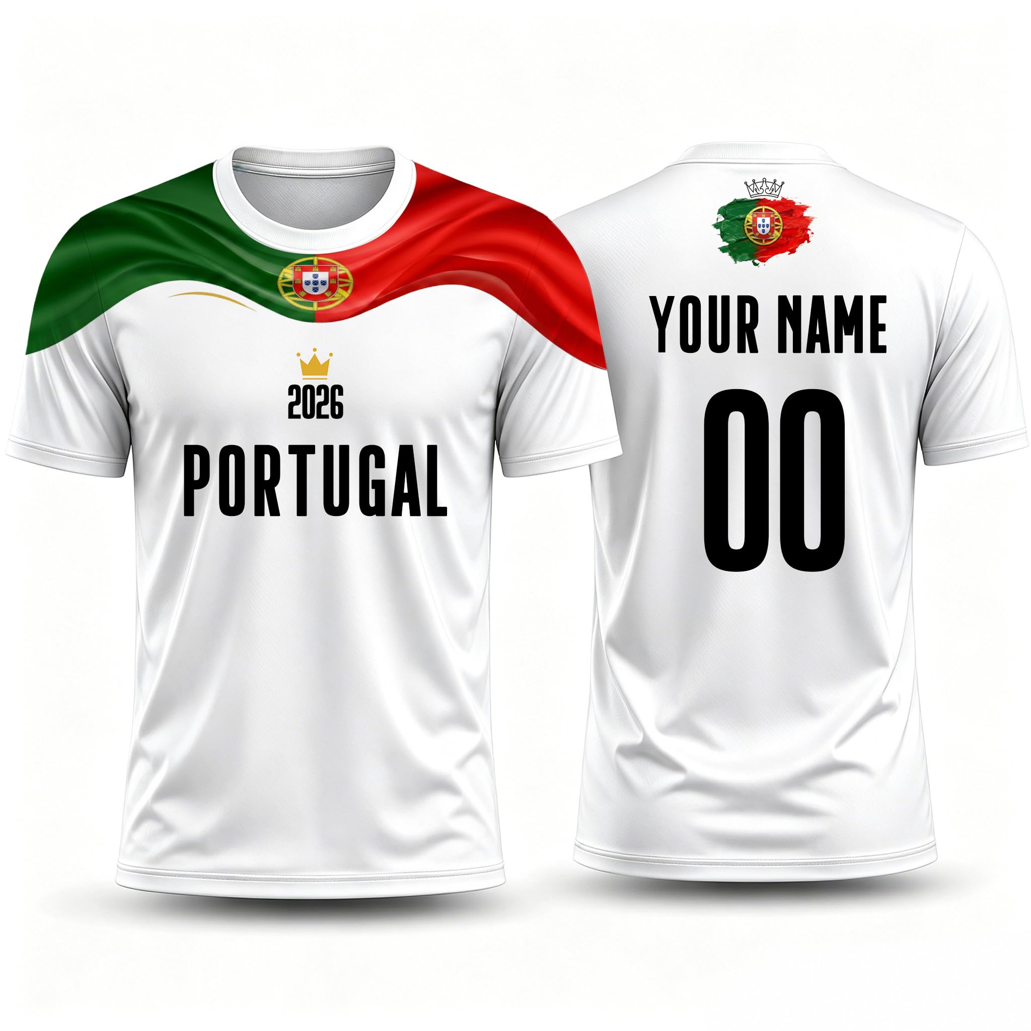 Maillot Football Personnalisable Coupe du Monde 2026 - 6 équipes avec nom et numéro