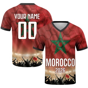 Maillot de Foot Personnalisé Coupe du Monde 2026 - Enfant et Adulte