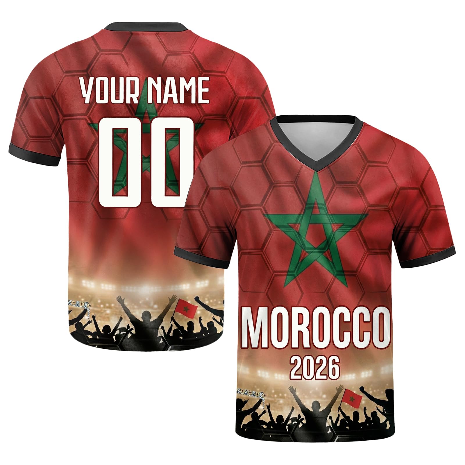 Maillot de Foot Personnalisé Coupe du Monde 2026 - Enfant et Adulte