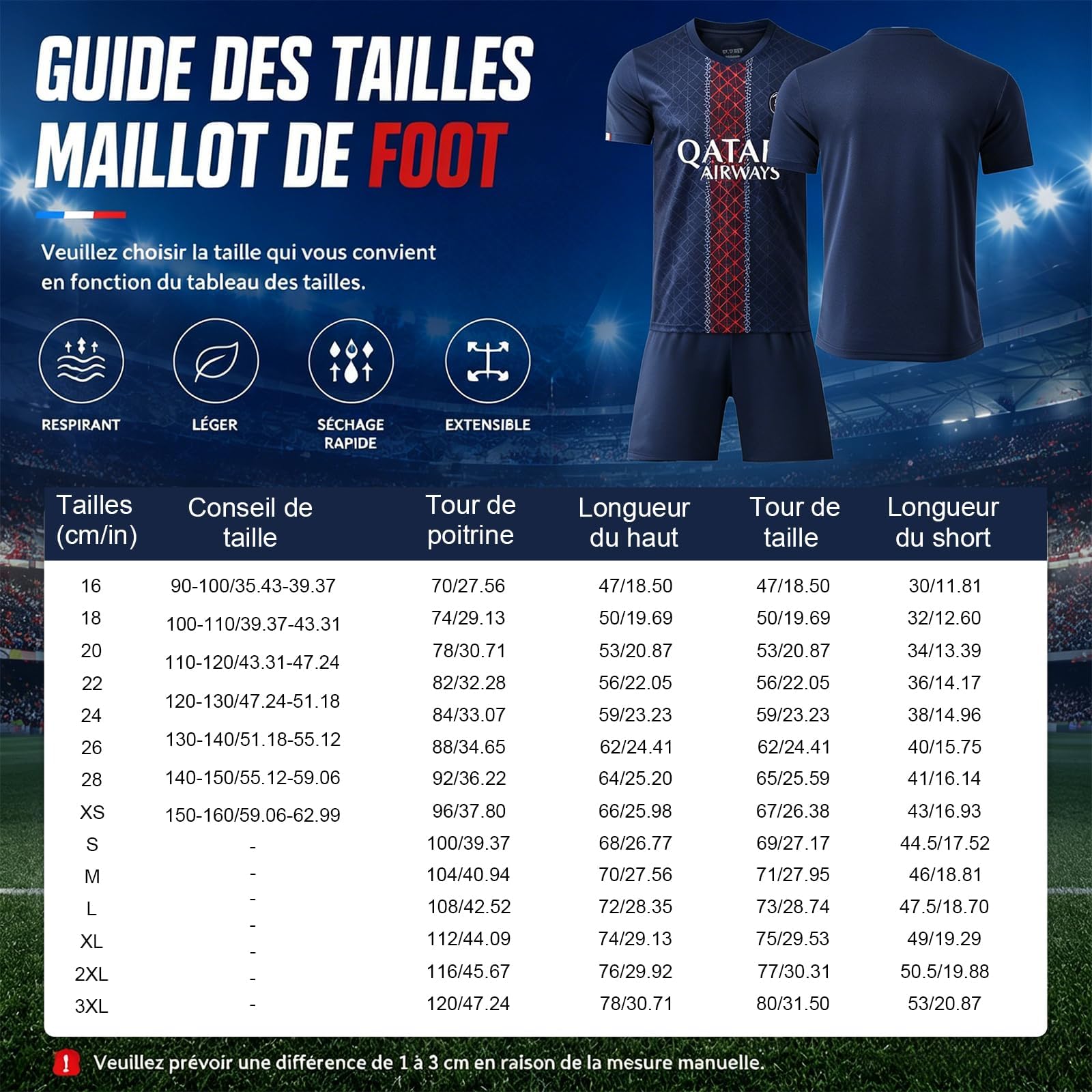 Maillot de Foot France 2026 Personnalisé Enfant Adulte - Domicile Extérieur - Image 6