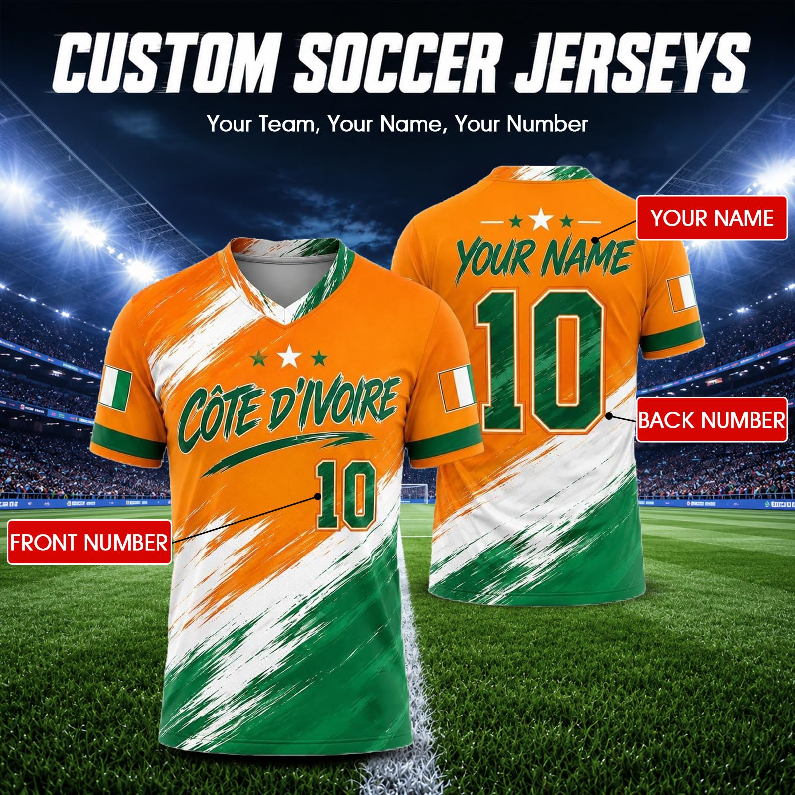 Maillot de Foot Personnalisé Coupe du Monde 2026 Homme Femme Enfant - Image 4