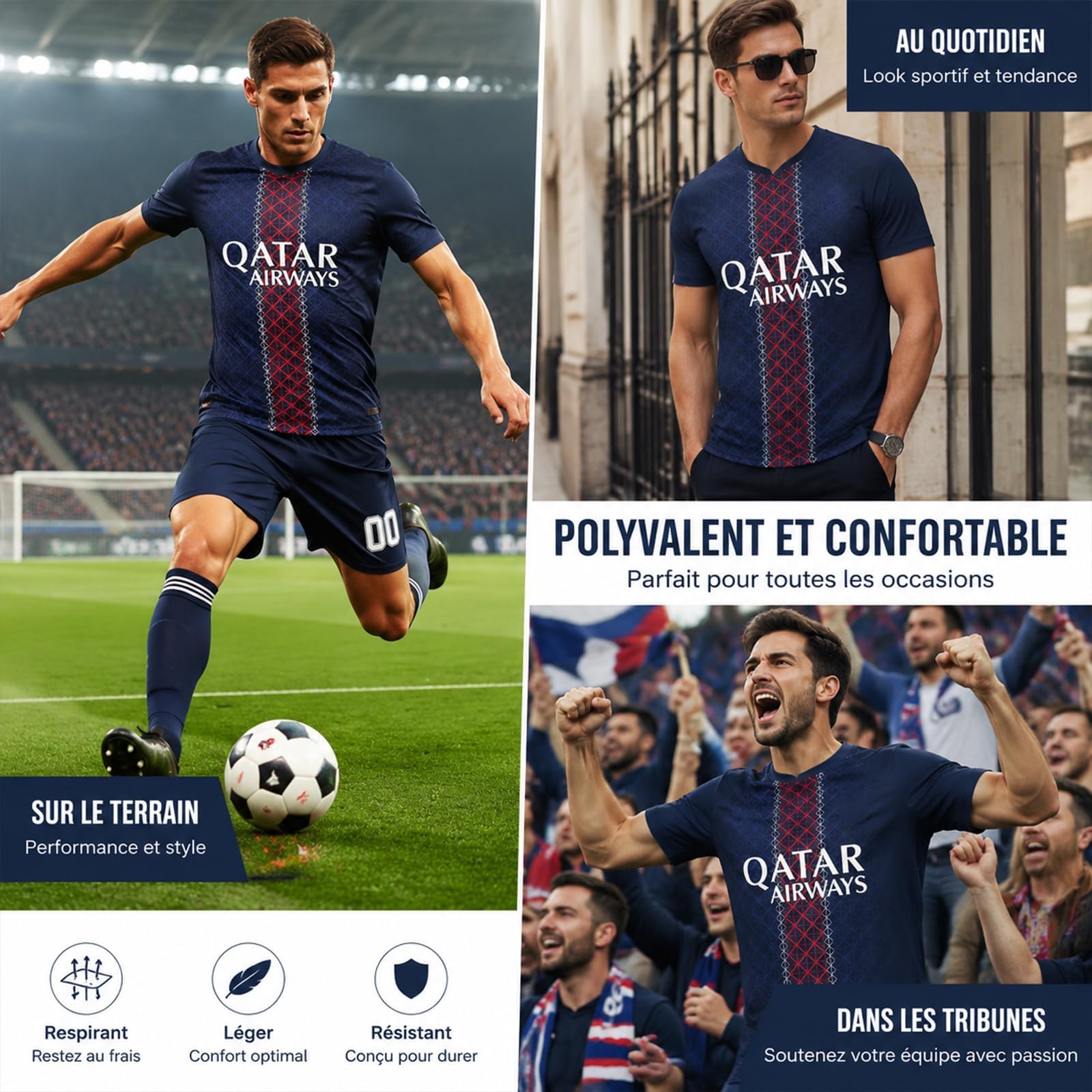 Maillot de Foot France 2026 Personnalisé Enfant Adulte - Domicile Extérieur - Image 5